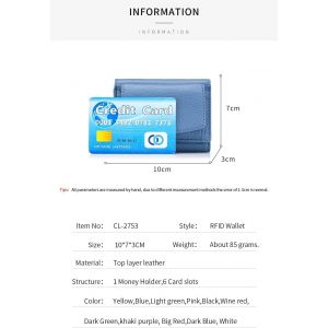 TZF-Portefeuille Femme Petit avec Porte-Monnaie Mini Portefeuille en Cuir V&eacute;ritable avec Porte-Carte de Cr&eacute;dit Blocage RFID pour Femme Fille - Rose - Neuf