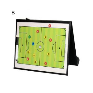 Tableau Tactique D'entraînement De Football - Kit De Stratégie Antidérapant En Pvc Avec Pièces Magnétiques Et Marqueur, Portable Et Durable Pour Les Séances D'entraînement - Neuf