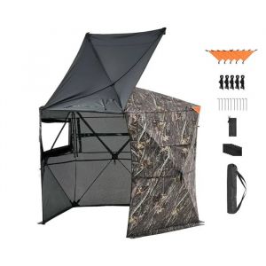 Abri De Chasse - Duoku - Zh848479-288ts - Tissu Camouflage Imperm&eacute;able - 6-7 Personnes - 288&deg; Visibilit&eacute; - Neuf