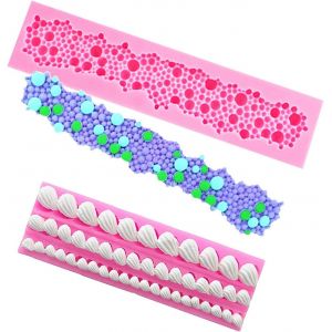 Kal-Perles Rondes De Décoration De Gâteau En Silicone Chocolat Fondant De Décoration De Gâteau Moules Relief Diy Cuisson Décorer Outils Gâteau Pour La Décoration De Gâteaux Chocolat Fondant 2 Pièces - Neuf