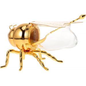Pot De Miel En Verre En Forme D'abeille, Récipient Pour Sirop, Condiments, Sucre, Bol Avec Statue Décorative Pour La Maison - Neuf