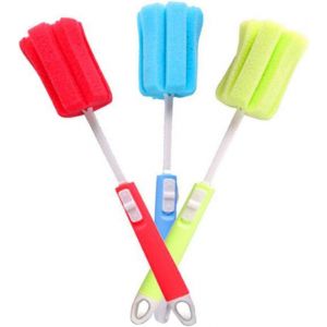 Chenquansarl-Lot De 3 S Éponge En Mousse Avec Long Manche Réglable Pour Biberon, Cuisine, Lunettes, Tasses (Couleur Aléatoire) - Neuf