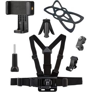 Sangle de poitrine élastique réglable pour GoPro 11 10 9 Max 8 7 6 5 et Insta 360 appareils photo et téléphones portables.[F1335] - Neuf