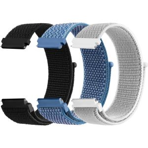 Eryi-Lot De 3 Bracelets De Montre En Nylon De 20 Mm Avec Fermeture Rapide - Bracelet De Rechange De 20 Mm Pour Homme Et Femme - Neuf