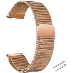 Kal-Bracelet De Montre Magnétique Pour Homme Femme Bracelet De Montre Réglable En Acier Inoxydable Pour Pattes De Montres Intelligentes - Neuf
