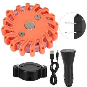 Feux de detresse LED rechargeables pour bord de route, clignotants d'avertissement, feux de securite d'urgence, 100-240 V, prise americaine - Neuf