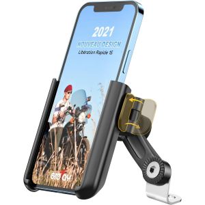 MDY-Support Téléphone de Moto Support Téléphone Scooter Rotatif à 360° Libération Rapide Support Moto Telephone pour 3,5 à 7,0 Pouces Smartphones Appareils - Neuf