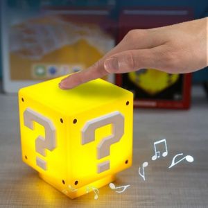 Mini Lampe Cube À Led En Forme De Point D'interrogation Mario Avec Son De Pièce D'or Du Même Jeu, Veilleuse Rechargeable Pour Enfants, Veilleuse Pour Enfants - Neuf
