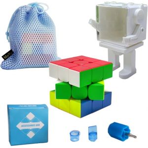 MoYu MoFang JiaoShi RS3M V5 M Maglev Ball-Core UV Coated Version 3x3x3 Cubing Classroom 3x3 Cube Puzzle with One Cube Robot Display Box (Multi Color) - Neuf
