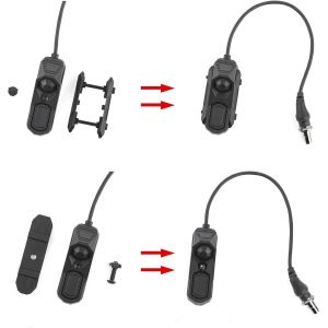 M600c Noir Lampe De Poche Tactique,600 Lumens,Lumi&egrave;re Tactique L&eacute;g&egrave;re Avec Coussin De Pression Et Bouton Poussoir Triple Interrupteur Pour Syst&egrave;mes 20mm Rails Picatinny - Neuf