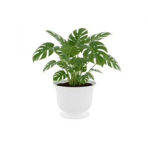 Pot De Fleurs - Botle - Sur Pied - &Oslash; 30 Cm - H 23 Cm - Blanc Moderne Et Durable - Neuf