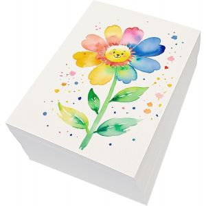 Mevronisshop-120 Feuilles Bloc De Papier Aquarelle,300 G/M&sup2;,Papier Aquarelle En Coton Pour Aquarelle, Gouache Et Acrylique,12.7 &times; 17.8 Cm - Neuf