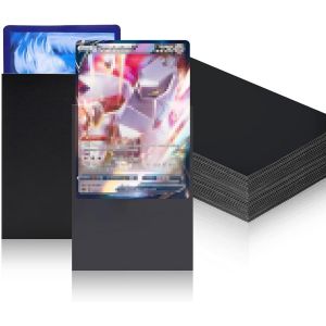 Mdy-100 Pcs Pochette Carte, Protection Protege Carte, Standard Individuel Noir Protège Carte 66 * 91mm Pour Cartes, Magic, Jeux De Societe Sleeves - Neuf