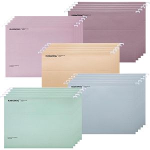 Chenquansarl-Dossiers Suspendus A4 - Lot De 25 Dossiers Suspendus Pour Classeur Avec Onglets Et Inserts - Morandi Couleurs Assorties - Neuf