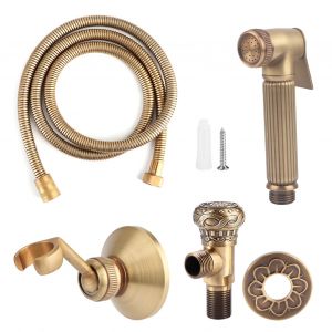 HJLIAN Kit de support de tuyau pour pulverisateur de bidet a main en laiton vintage, accessoires de salle de bain - Neuf