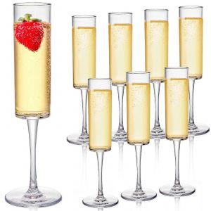 8 Fl&ucirc;tes &Agrave; Champagne Incassables Pour La F&ecirc;te De Mariage 6 Oz - Neuf