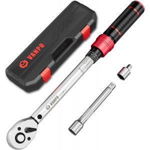 JEXNOVASHOP-Clé Dynamométrique 3/8'', 5-60NM Cle Dynamométrique Set avec Adaptateur 3/8""-1/4"", Barre d'extension 125 mm pour Vélo et Moto, Remplacement de Bougie D'allumage de Auto - Neuf