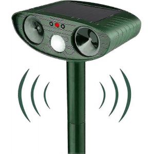 R&eacute;pulsif &agrave; ultrasons &eacute;tanche pour chats et chiens - Alimentation solaire, d&eacute;tecteur de mouvement, anti-chats et anti-chiens Ta-9192339842817 - Neuf