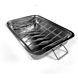 Ulteronixshop-Lot De Moules &Agrave; R&ocirc;tir En Acier Inoxydable De Qualit&eacute; Sup&eacute;rieure De 40,6 Cm Avec Grilles De Cuisson Et En Forme De V &iquest; Robuste, Sain Et Passe Au Lave-Vaisselle Pour Dinde, Poulet - Neuf