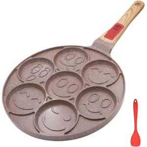 Subzonal-Po&ecirc;le &Agrave; Pancakes Induction, Po&ecirc;le &Agrave; Frire En C&eacute;ramique Antiadh&eacute;sive Avec Poign&eacute;e Amovible, Po&ecirc;le &Agrave; Cr&ecirc;pes Pour Enfants - Marron - Neuf