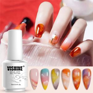 Soak Off Uv Led Vernis À Ongles Gel Semi-Permanent Blossom Gel Polish Effet Diffusion, Marbre, Pierre Naturelle, Aquarelle, Imprimé Floral Nail Art Clear Blooming 15ml - Neuf