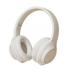 Casque de jeu sans fil Bluetooth Multifonction HiFi St&eacute;r&eacute;o Suppression du bruit Basses fortes Casque Bluetooth Blanc perle - Neuf