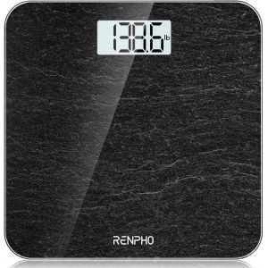Eryi-Pèse-Personne Numérique , Pèse-Personne De Haute Précision Avec Affichage Lumineux, Technologie Step-On, 400 Lb, Marbre, Core 1s - Neuf