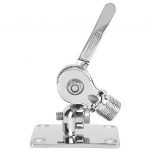 Support de base d'antenne VHF de qualité marine 93 x 64 mm Support de base de montage réglable en acier inoxydable pour yacht de bateau - Neuf