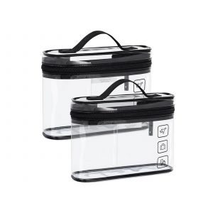Trousse de toilette transparente et imperm&eacute;able pour les voyages et les essentiels de maquillage - Neuf