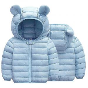 Veste Rembourrée En Duvet Pour Enfants Veste De Sport D'hiver Baby Cotton Padded Jacket Warm Hooded Down Solid Color Top - Neuf