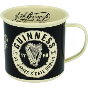 Eryi-Enamel Mug With St' James Gate Label Cream Design - Neuf