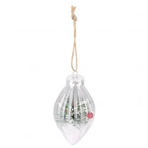 Hjlian Boule De Noel A Rayures Verticales Et Tete Pointue A Faire Soi-Meme, Boule Transparente En Plastique A Suspendre - Neuf