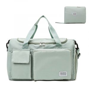 Sac de voyage pliable 35 L, grand sac de week-end, sac de vacances, sac de sport étanche pour hommes et femmes - Vert - Neuf
