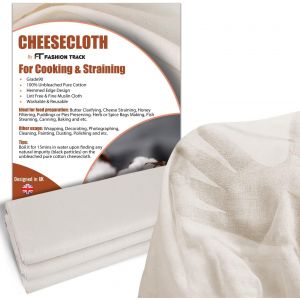 Chiffons En Mousseline Pour La Cuisine,Les Fromages Pour Égoutter (Grande Coupe 140 Cm X 200 Cm)-Tissu 100 % Coton Non Blanchi De Qualité 90 Pour La Cuisson,Le Filtrage Et La Broderie - Neuf