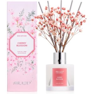 Diffuseur De Parfum Cherry Blossom,Diffuseur Parfum Maison Avec 8 B&acirc;tonnets Diffuseur Parfum,Decoration Pour Chambre,Salon,Salle De Bain,Bureau,100ml - Neuf