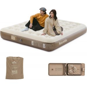 Ulteronixshop-NatureHike Matelas Gonflable Double 200x150x25CM avec Pompe Rechargeable Auto-gonflante pour Camping et Voyage - Matelas Gonflable pour la Maison et le Voyage - Neuf