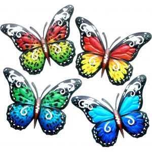BHHBB-Papillons DéCoration Jardin Exterieur ExtéRieure, DéCoration Murale en MéTal, Design Salon Cuisine Decoration Deco Chambre Cadre Statue Jardin Exterieur Interieur Sculptures Et Statues - Neuf