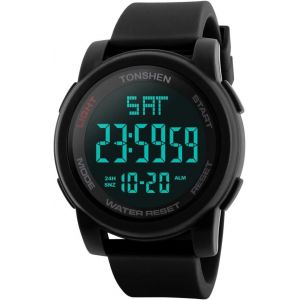 Grand Cadran Sport Montre Homme Gar&ccedil;on 50m Etanche Outdoor Militaires Multifonctionnel Led Double Temps Digitale Montres Bracelet Alarme Chronom&egrave;tre R&eacute;tro Eclairage - Neuf