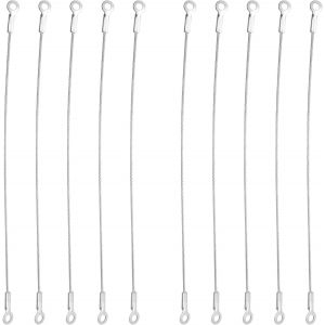 Lot de 10 sangles de retenue de porte d'armoire de 30,5 cm, c&acirc;ble de retenue en acier inoxydable flexible tress&eacute;, limiteur de charni&egrave;re pour limiter les balan&ccedil;oires de porte de coffre, - Neuf