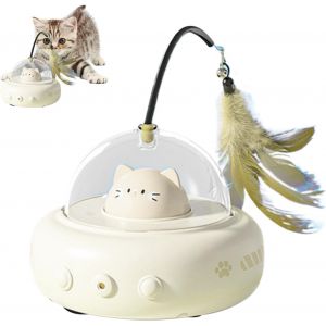 KAL-Jouet Interactif Pour Chat D'Intérieur A Plumes, Jouet Interactif Rechargeable Pour Chat - Neuf