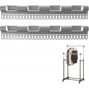 CHAAS-Séchoir sur Pied, Etendoir Support, Etendoir Chaussette, Porte-Vêtements Idéal pour Petit Linge et Cintres, Etendoir Linge Interieur Extérieur Suspendre, Sechoir a Linge Rotatif Pliant, Gris, 2 - Neuf