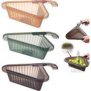 Lot de 3 paniers &eacute;gouttoirs Swan suspendus pour &eacute;vier de cuisine, compatibles avec tous les robinets. - Neuf