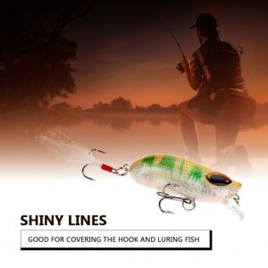 Lot De 5 Leurres Durs Pour Menes, Appats Pour Bar, Crankbait Avec Hamecons, Accessoires De Peche - Neuf