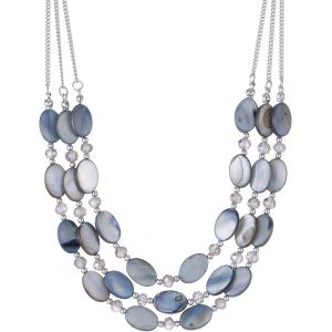 Kal-Collier De Perles En Coquillage Pour Femme Collier De Chaîne Argentée En Couches Bohème Bijoux De Mode Pour Femme Cadeau Pour Maman - Neuf
