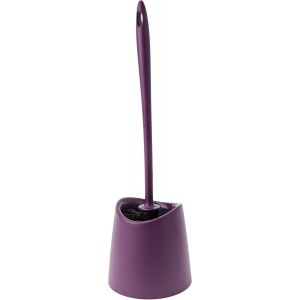 Brosse Toilettes WC|Matériaux Résistants|Design Moderne|Brosse Fixe et Durable pour Hygiène Parfaite|Plusieurs Couleurs Disponibles|12 x 12 x 38 cm-Violet - Neuf