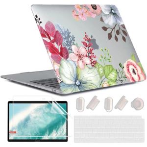 Coque Compatible Avec Macbook Air 13 Pouces M1 A2337 A2179 A1932, [Uv Printing] Plastique Case Rigide &Eacute;tui Housse De Protection Pour 2020 2019 2018 Air 13,3 Retina Avec Touch Id, Fleurs 3 - Neuf