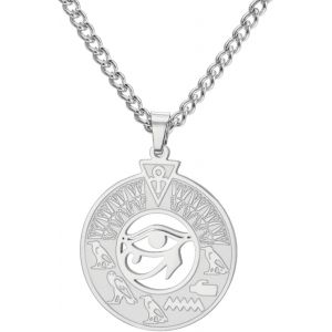 Collier Oeil D'horus Croix Ankh Cl&eacute; De Vie Pendentif Scarab&eacute;e Ancienne &Eacute;gypte Cartouche Protection Amulette &Eacute;gypte Symbole Religieux Bijoux Pour Femmes Hommes - Neuf