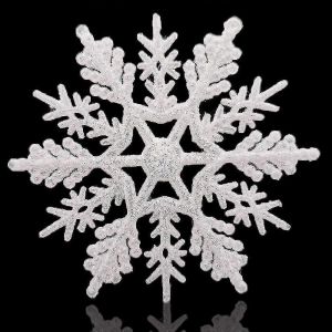 De Gros Flocons De Neige Ensemble De 5 Blanche Brillante Flocons De Neige 12" De No&euml;l Decorative_y_1 - Neuf