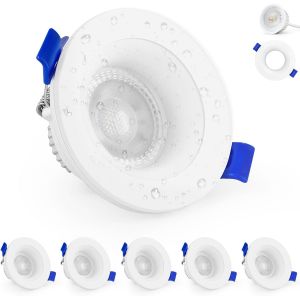 Subzonal-Spot Led Encastrable 230v 5w Ip65, Spot Encastrable 68-75mm, Extra Plat Spot Salle De Bain Blanc Neutre 4000k, Spots De Plafond Pour Salle De Bain, Salon, Cuisine, Couloir, Rond Blanc Lot De - Neuf