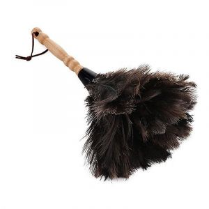 plume d'autruche Duster,plume Duster moelleux plume d'autruche v&eacute;ritable naturelle avec poign&eacute;e en bois et - Neuf